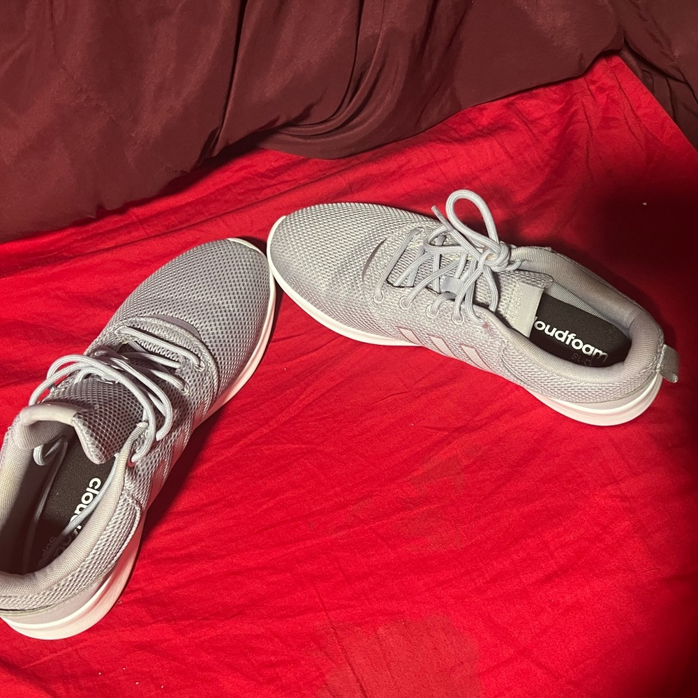 Adidas, cloudfoam, size 9.5, barley used